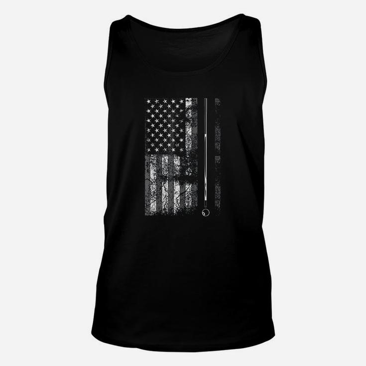 American Flag Billiard Stick Cute Table Game Funny Usa Gift Unisex Tank Top
