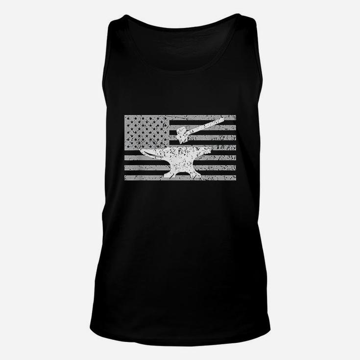 American Flag Blacksmith Unisex Tank Top