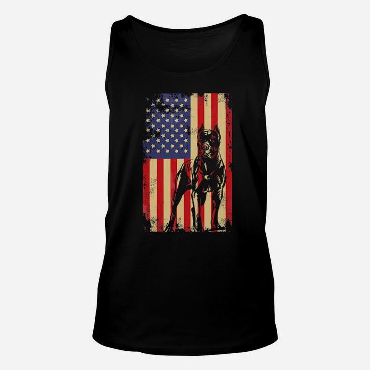 American Flag Cane Corso Shirt For 4Th Of July Unisex Tank Top