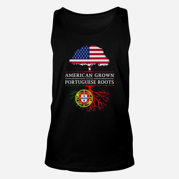 American Grown With Portuguese Roots - Portugal Unisex Tank Top