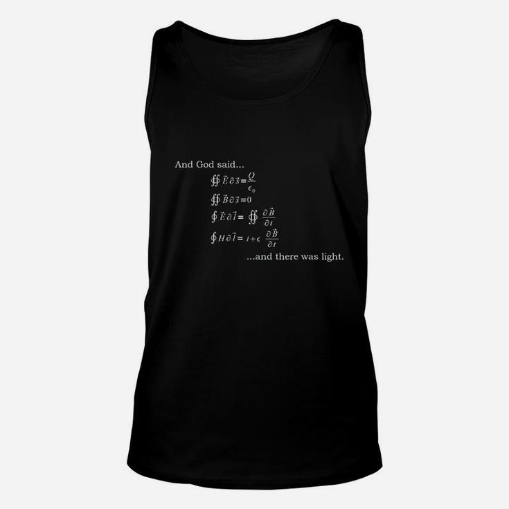 And God Said Maxwells Equations And There Was Light Unisex Tank Top