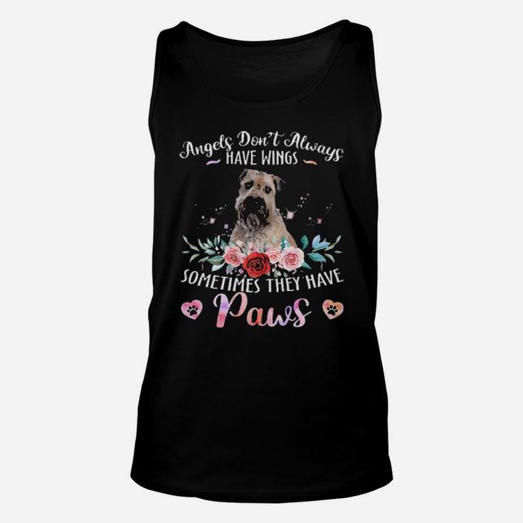 Angels Dont Always Have Wings Sometimes They Have Paws  Wheaten Terrier Unisex Tank Top