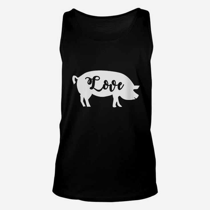 Animal Lover Pig Design Farmer Gift I Love Pigs Unisex Tank Top