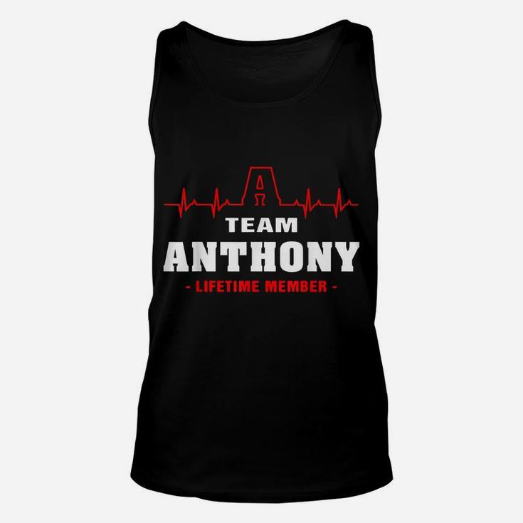 Anthony Surname Proud Family Team Anthony Lifetime Member Unisex Tank Top