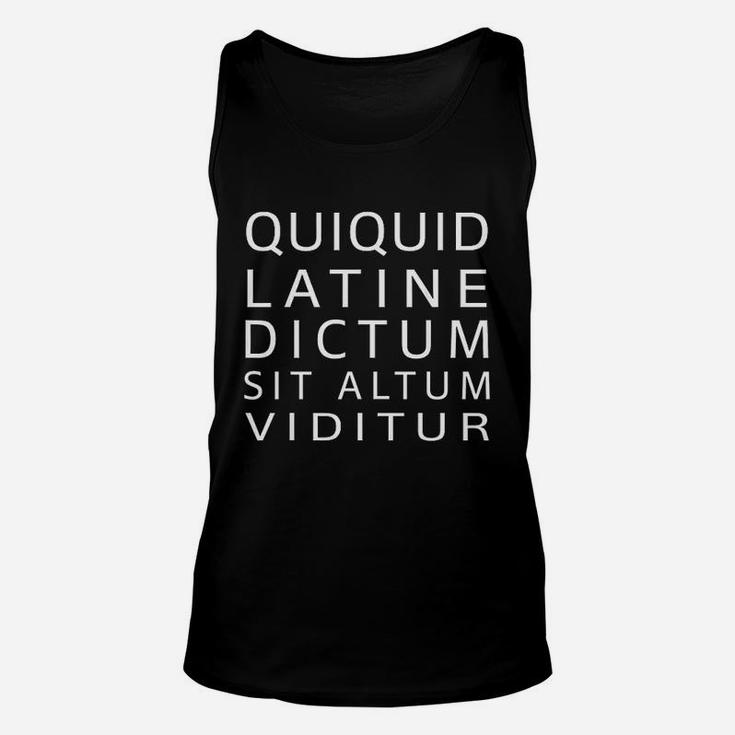 Anything Sounds Profound In Latin Unisex Tank Top