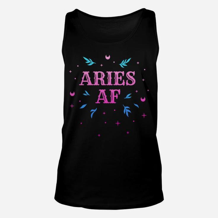 Aries Af  Pink Aries Zodiac Sign Horoscope Birthday Gift Unisex Tank Top