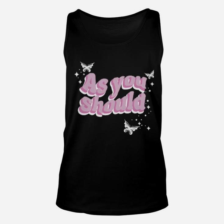 As You Should Butterfly Unisex Tank Top