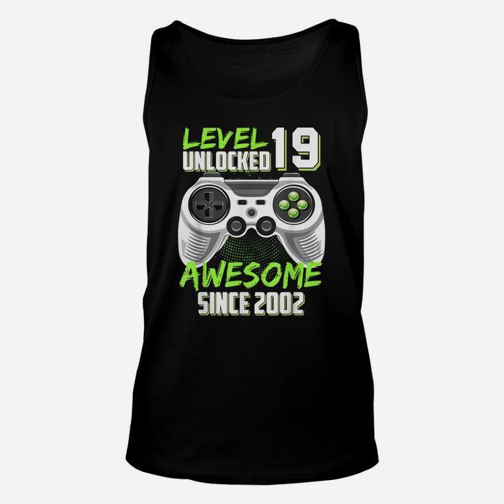 Awesome 2002 Level 19 Unlocked Video Game 19Th Birthday Gift Unisex Tank Top