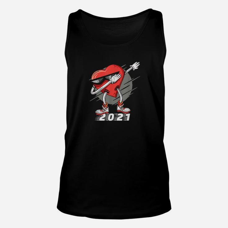 Awesome Daghter Son Valentines Day Dabbing Heart Unisex Tank Top