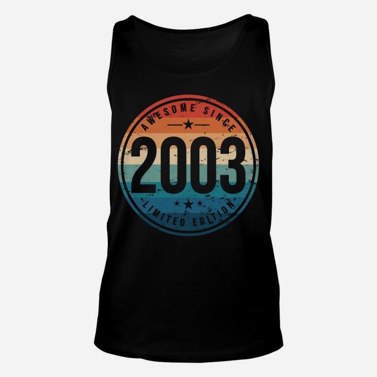 Awesome Since 2003 - 17 Years Old, 17Th Birthday Gift Unisex Tank Top