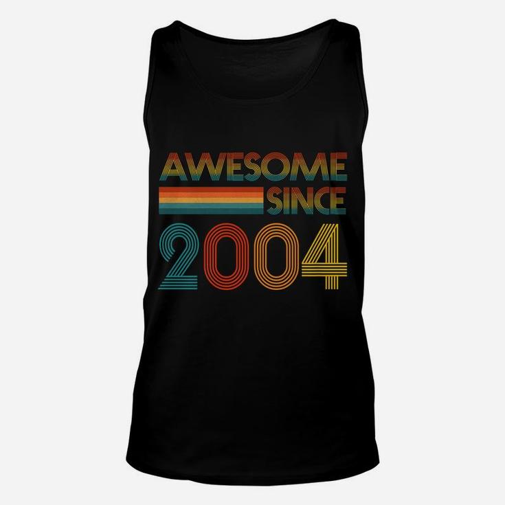 Awesome Since 2004 17Th Birthday For Men Women Retro Vintage Unisex Tank Top
