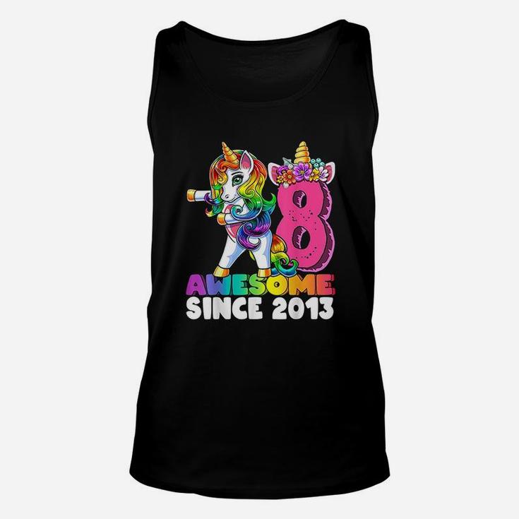 Awesome Since 2013 Unicorn 8Th Birthday Unisex Tank Top
