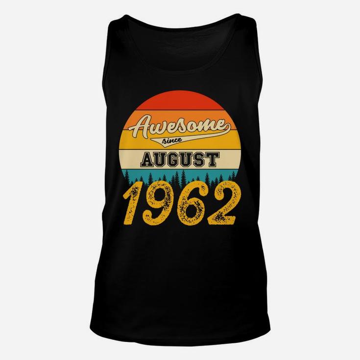 Awesome Since August 1962 59 Years Old Birthday Vintage Unisex Tank Top