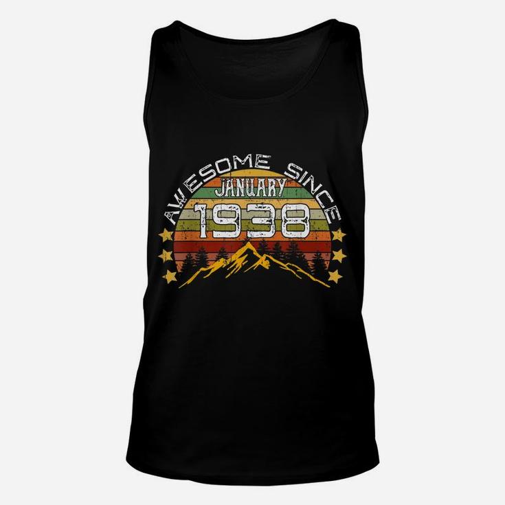 Awesome Since January 1938 83Rd Birthday Gift 83 Years Unisex Tank Top
