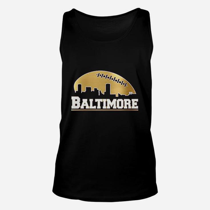 Baltimore Football City Skyline Unisex Tank Top