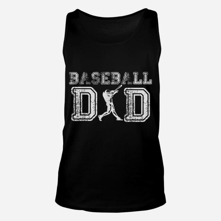 Baseball Dad Funny Fathers Day Present For Daddy Papa Father Unisex Tank Top
