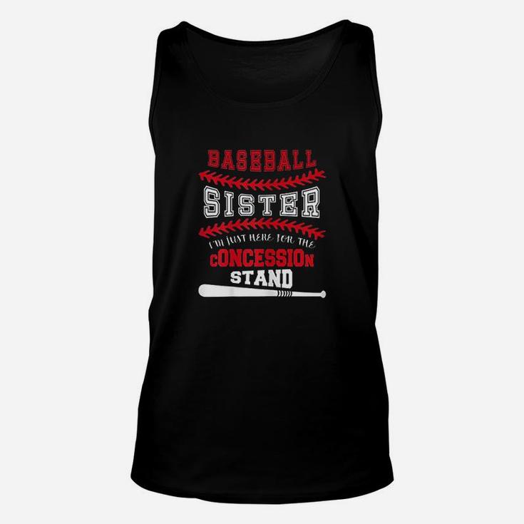 Baseball Sister Just Here For Concession Stand Unisex Tank Top