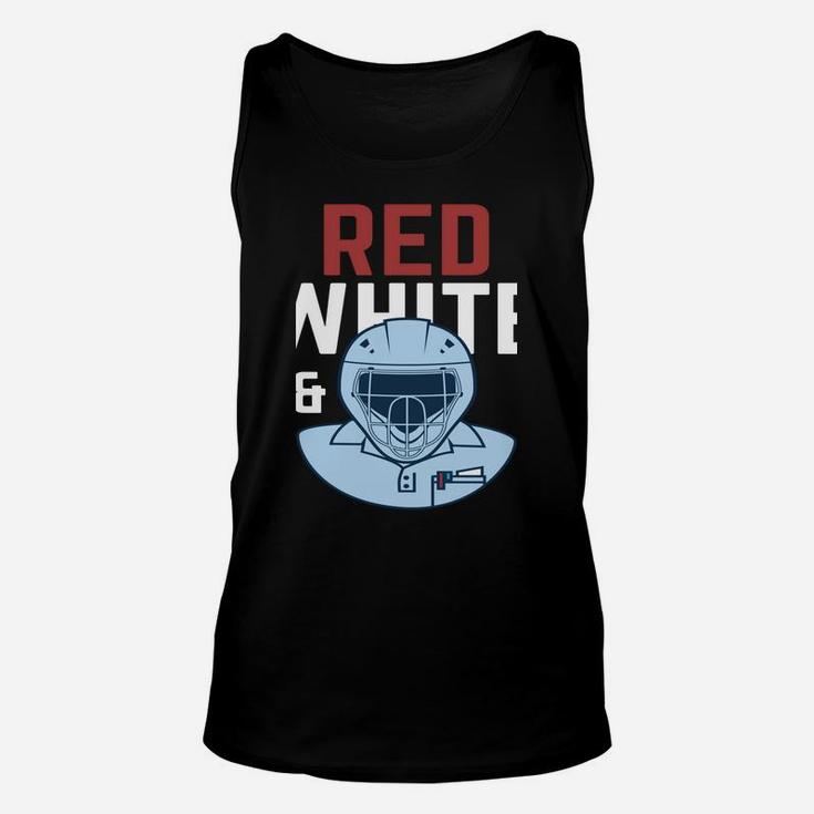 Baseball Umpire Red White Blue Usa America Hoodie Unisex Tank Top
