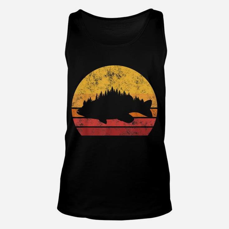 Bass Fishing Forest Largemouth Bass Fish Retro Vintage Funny Unisex Tank Top