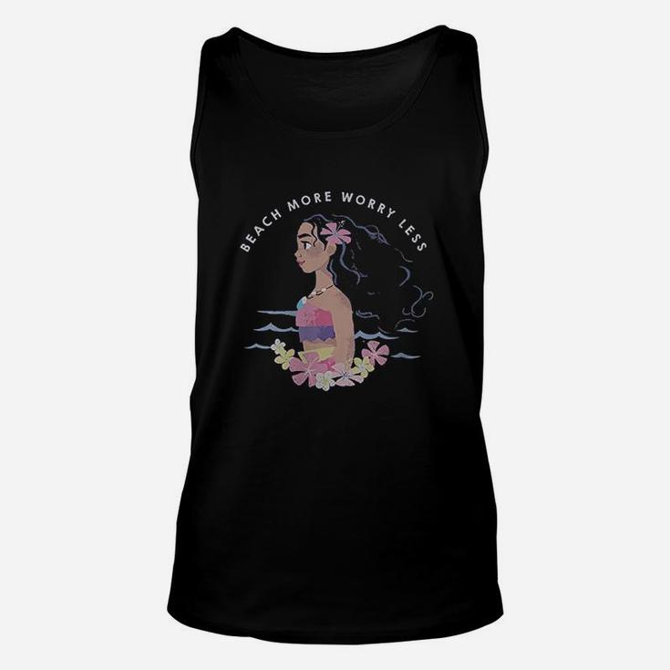 Beach More Text Poster Unisex Tank Top
