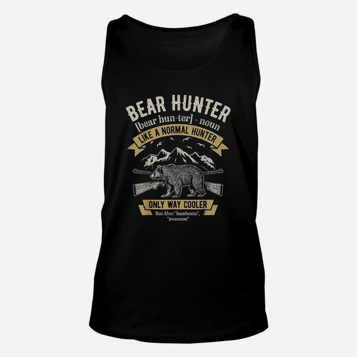 Bear Hunter Vintage Hunting Funny Hunters Definition Unisex Tank Top