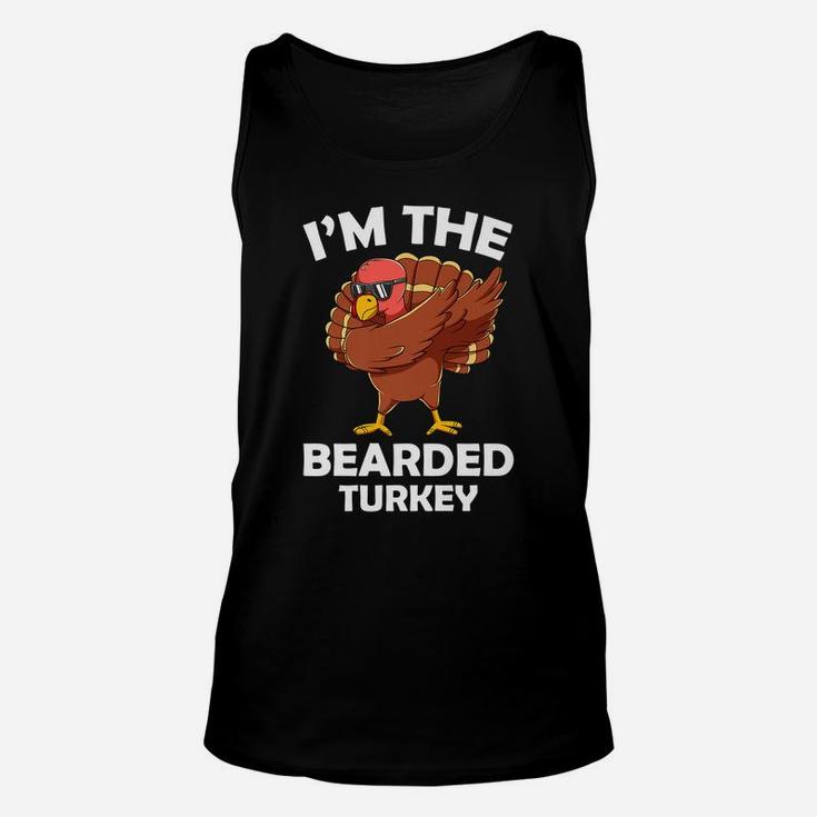 Bearded Turkey Family Group Matching Thanksgiving Party Gift Unisex Tank Top