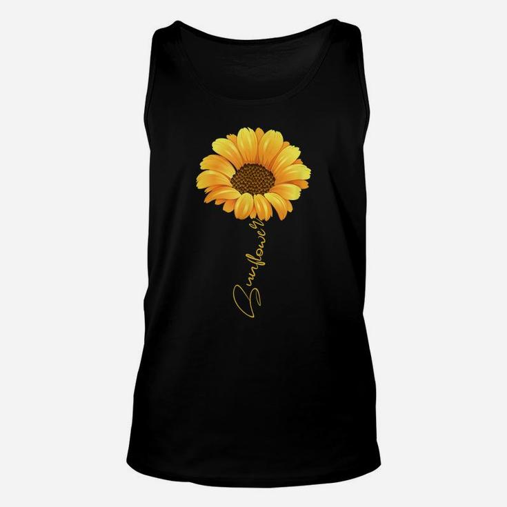 Beautiful Sunflower With Lettering Shirt For Women Unisex Tank Top