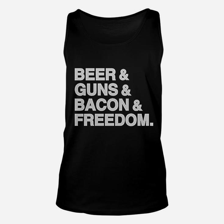 Beer Bacon Freedom Unisex Tank Top
