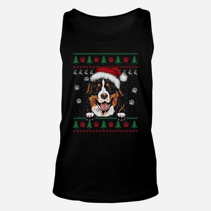 Bernese Mountain Christmas Ugly Sweater Dog Lover Xmas Sweatshirt Unisex Tank Top