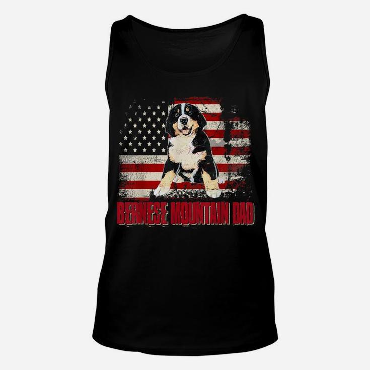 Bernese Mountain Dad American Flag 4Th Of July Dog Lovers Unisex Tank Top