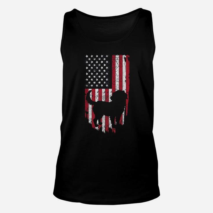 Bernese Mountain Dog Mom Dad Shirts, 4Th Of July American Unisex Tank Top