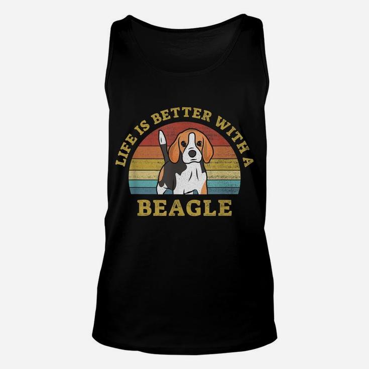 Best Beagle Retro Vintage Dog Design Puppy Lover Unisex Tank Top
