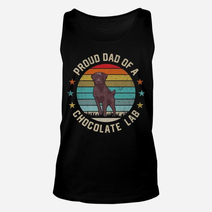 Best Chocolate Lab Dad Dog Lover Brown Labrador Retriever Unisex Tank Top