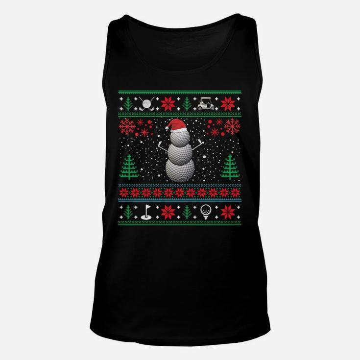 Best For Golf Lover Golf Ugly Christmas Sweaters Sweatshirt Unisex Tank Top