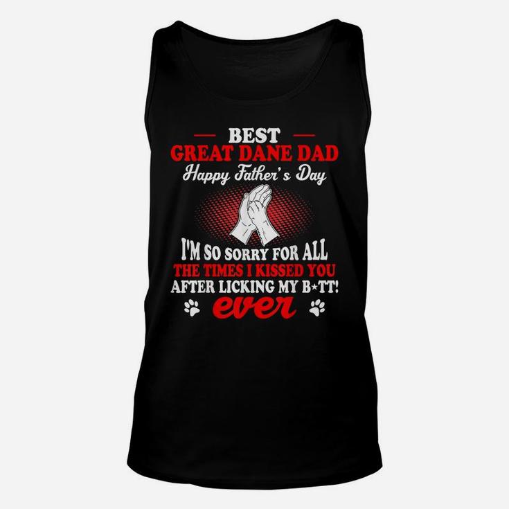 Best Great Dane Dog Dad Happy Father's Day Gift Unisex Tank Top