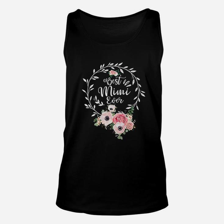 Best Mimi Ever For Women Gift Floral Decoration Unisex Tank Top