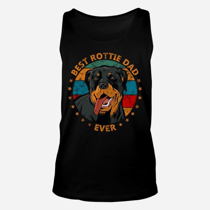 Best Rottie Rottweiler Dad Ever Cute Dog Lover Vintage Unisex Tank Top