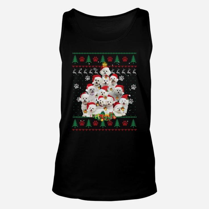 Bichon Frise Christmas Dog Lover Gift Ugly Sweater Xmas Tree Sweatshirt Unisex Tank Top