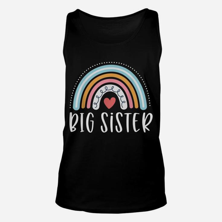 Big Sister Gifts Sibling Family Rainbow Graphic Unisex Tank Top