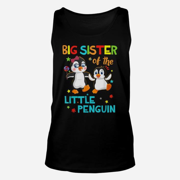 Big Sister Of Little Penguin Birthday Family Shirts Matching Unisex Tank Top