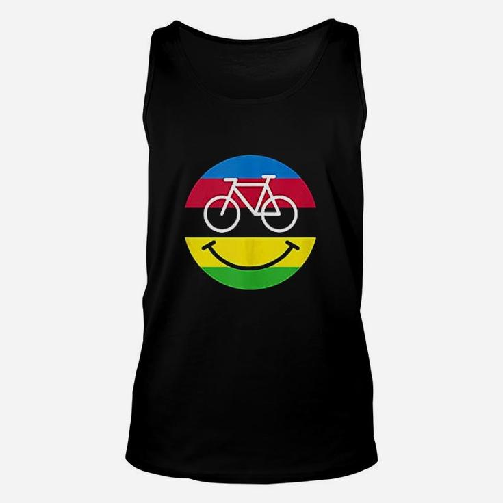 Bike Smiley Face World Champion Road Bicycle Smile Cyclist Unisex Tank Top