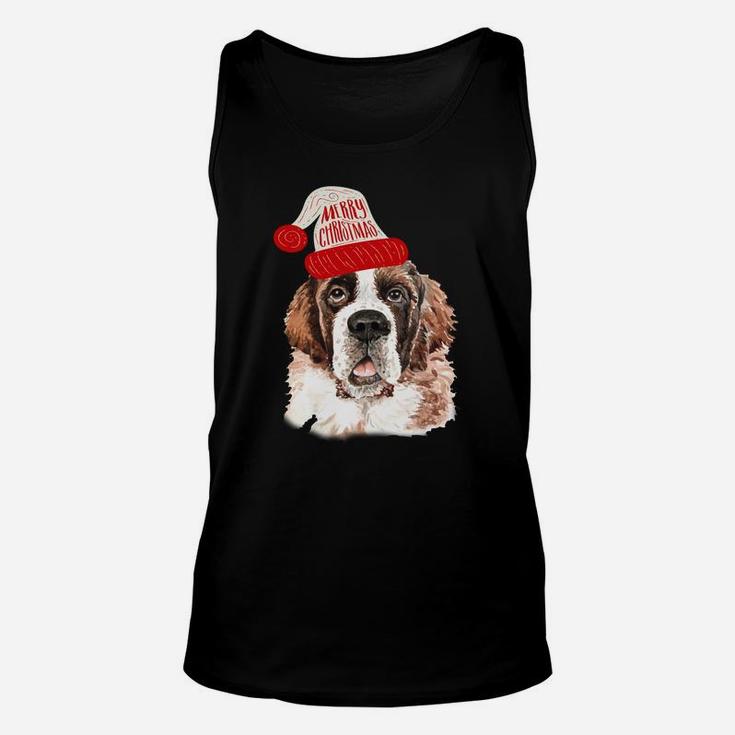 Black Base Saint Bernard Christmas Gift For Dog Lovers Sweatshirt Unisex Tank Top