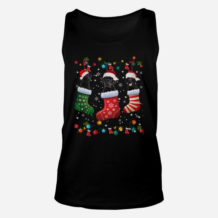 Black Lab Labrador Christmas Socks Funny Xmas Pajama Dog Sweatshirt Unisex Tank Top