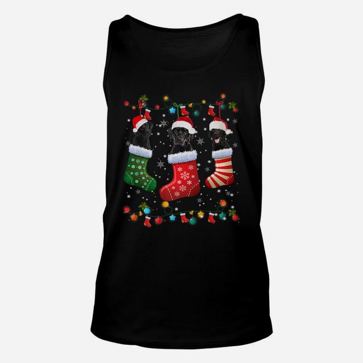 Black Lab Labrador Christmas Socks Funny Xmas Pajama Dog Unisex Tank Top