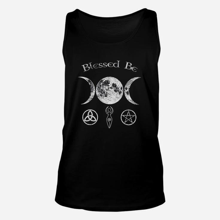 Blessed Be Triple Moon Unisex Tank Top