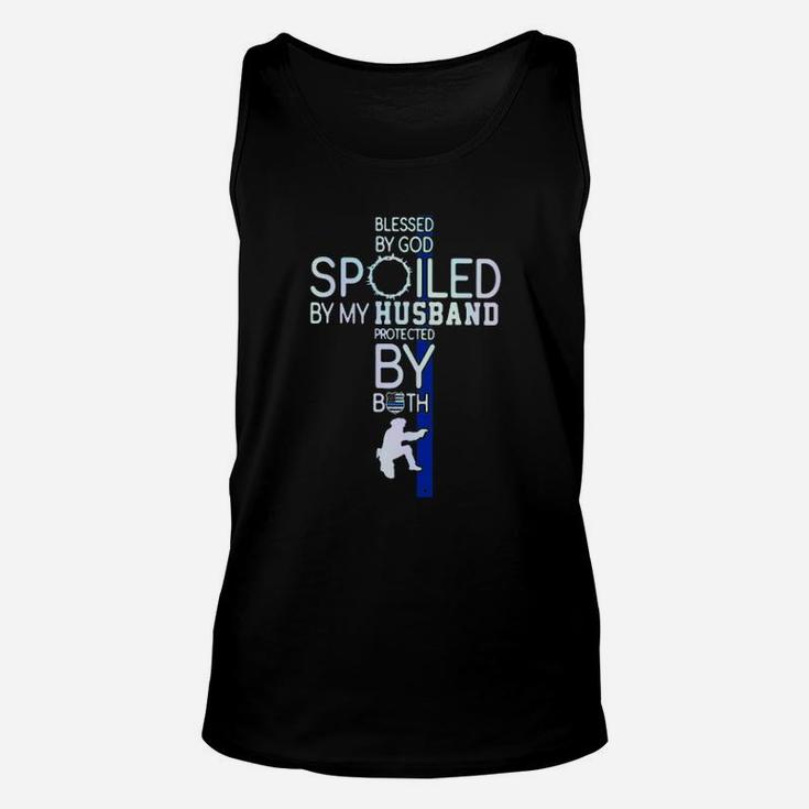 Blessed By God Spoiled By My Husband Unisex Tank Top