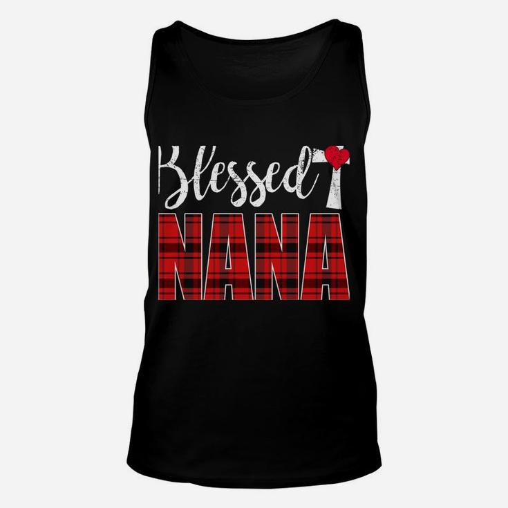 Blessed Nana Cross Caro Christmas Funny Nana Gift Xmas Sweatshirt Unisex Tank Top