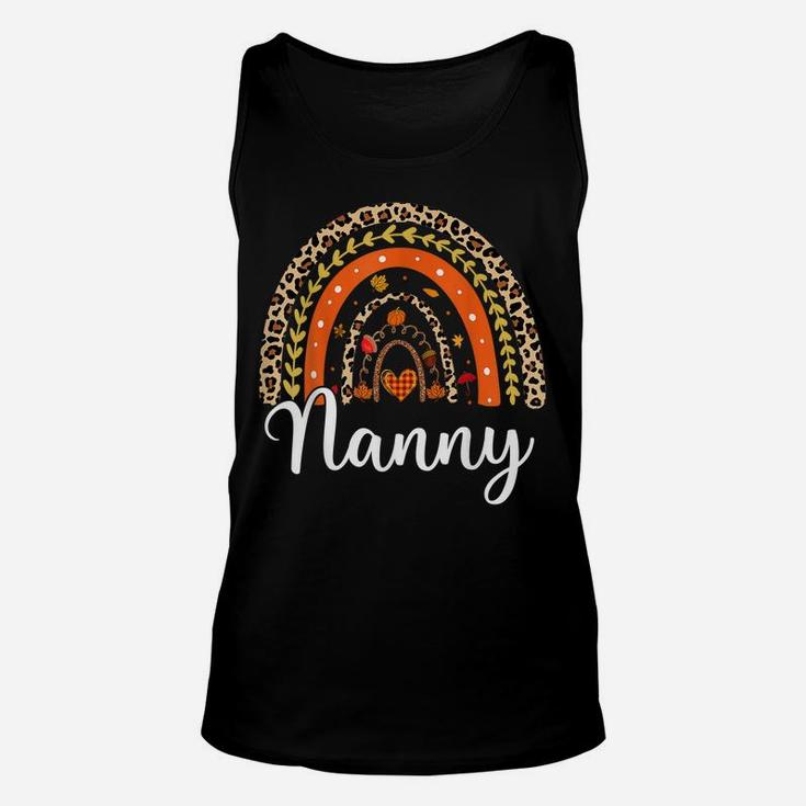 Blessed Nanny Funny Pumpkin Leopard Boho Rainbow Unisex Tank Top