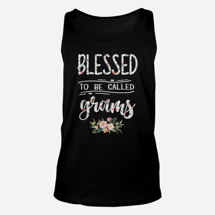 Blessed To Be Called Grams Floral Flower Unisex Tank Top