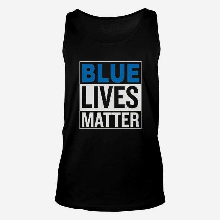 Blue Lives Matter Support Cops Police Appriciation Respect Unisex Tank Top